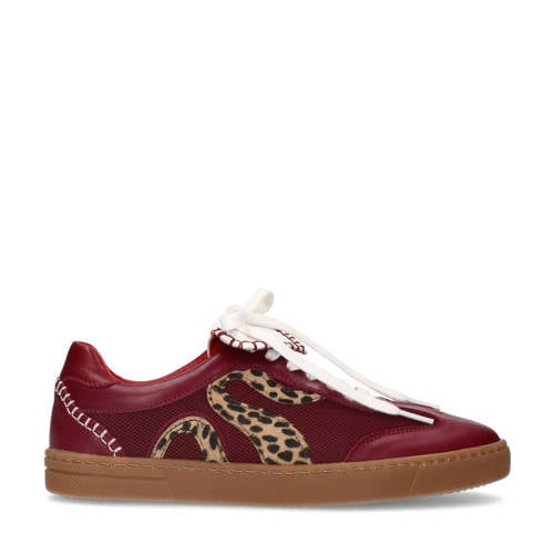 Sacha leren sneakers bordeaux afbeelding