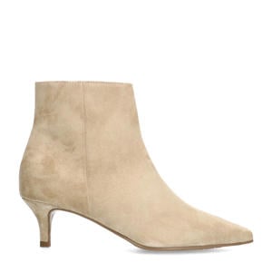 suède enkellaarzen beige