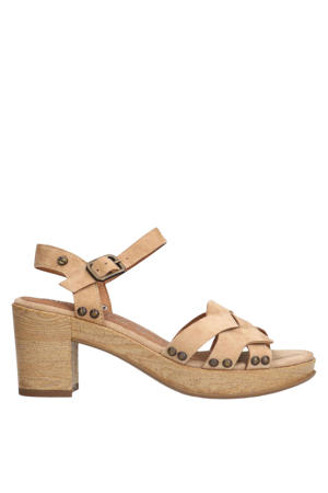 suède sandalen beige