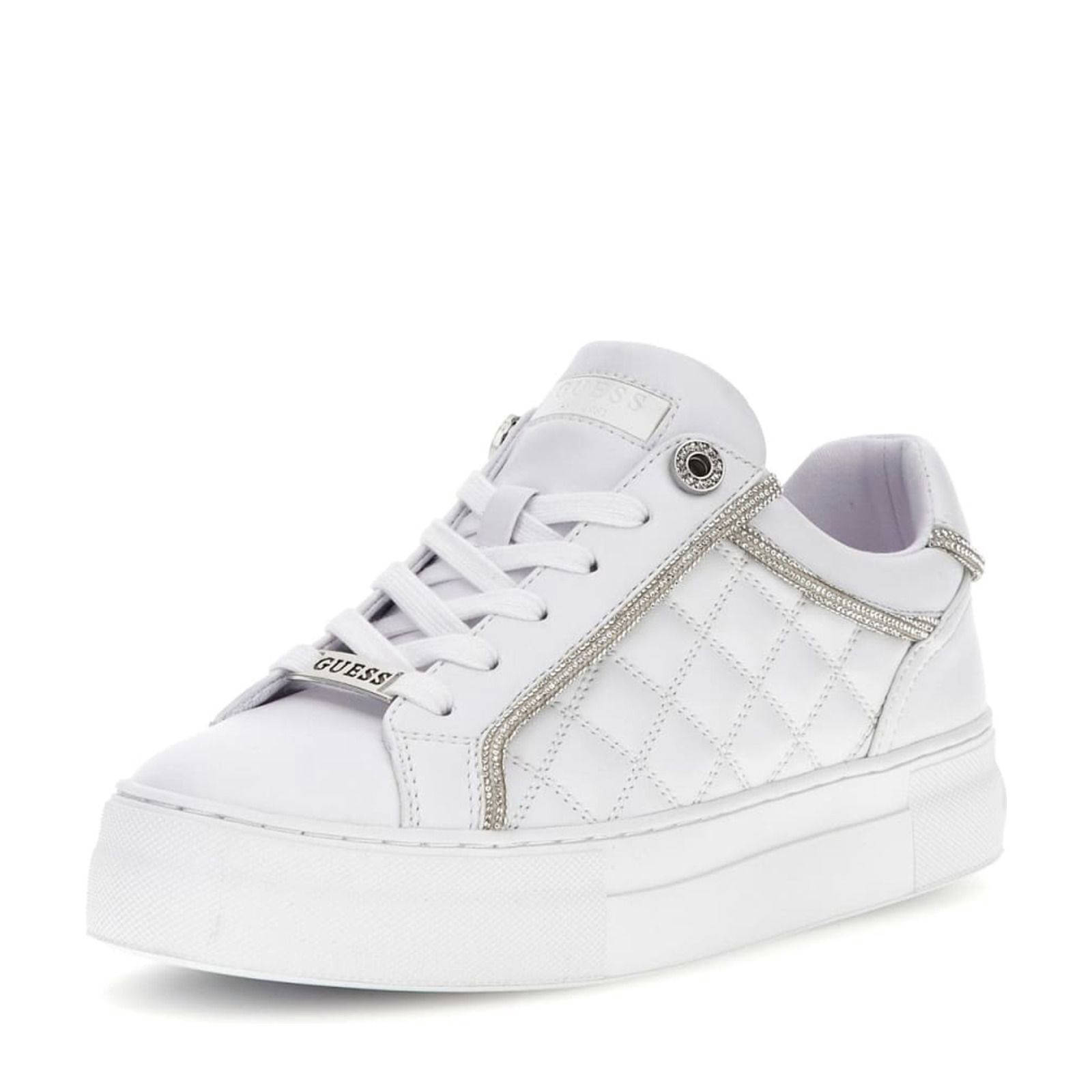 guess sneakers white gold