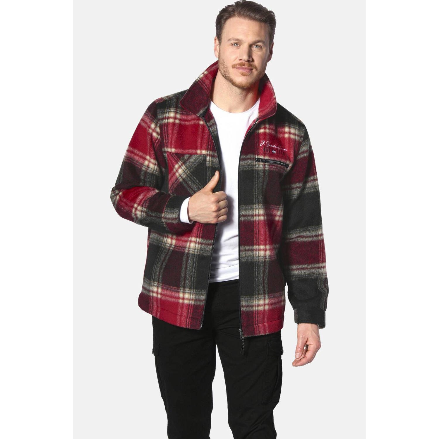 Jan Vanderstorm tussenjas FINNLEIV Plus Size rood