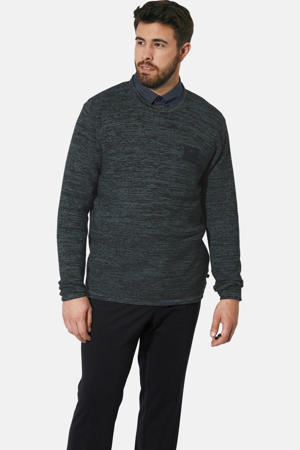 +FIT Collectie gebreide trui EARL BARNET Plus Size petrol