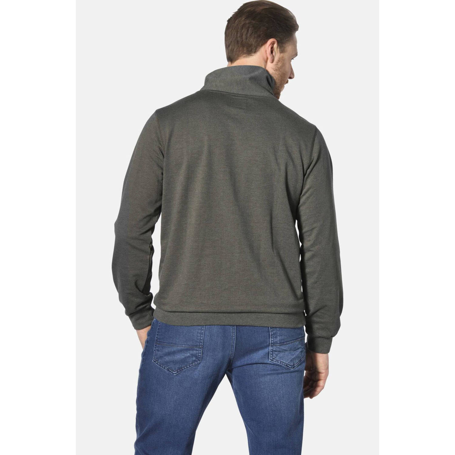 Jan Vanderstorm sweater TJOMME Plus Size olijfgroen
