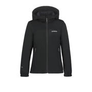 thumbnail: Zwarte jongens en meisjes Icepeak outdoor softshell jack Kleve Jr van polyester met effen, lange mouwen, capuchon en ritssluiting