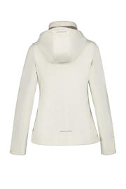 thumbnail: Beige dames Icepeak outdoor softshell jack Boise van polyester met effen, lange mouwen, capuchon en ritssluiting