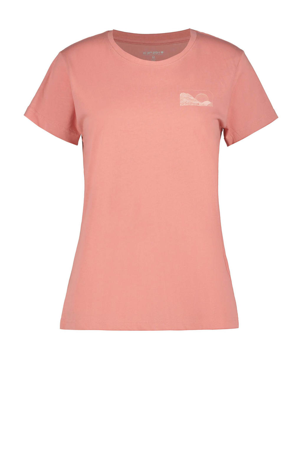 Roze dames Icepeak T-shirt Mattoon met korte mouwen en ronde hals