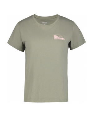 T-shirt Mattoon groen/roze