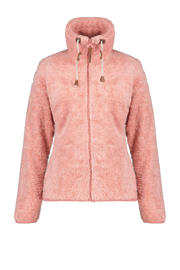 thumbnail: Roze dames Icepeak outdoor teddy vest Colony met melée print, lange mouwen, opstaande kraag en ritssluiting
