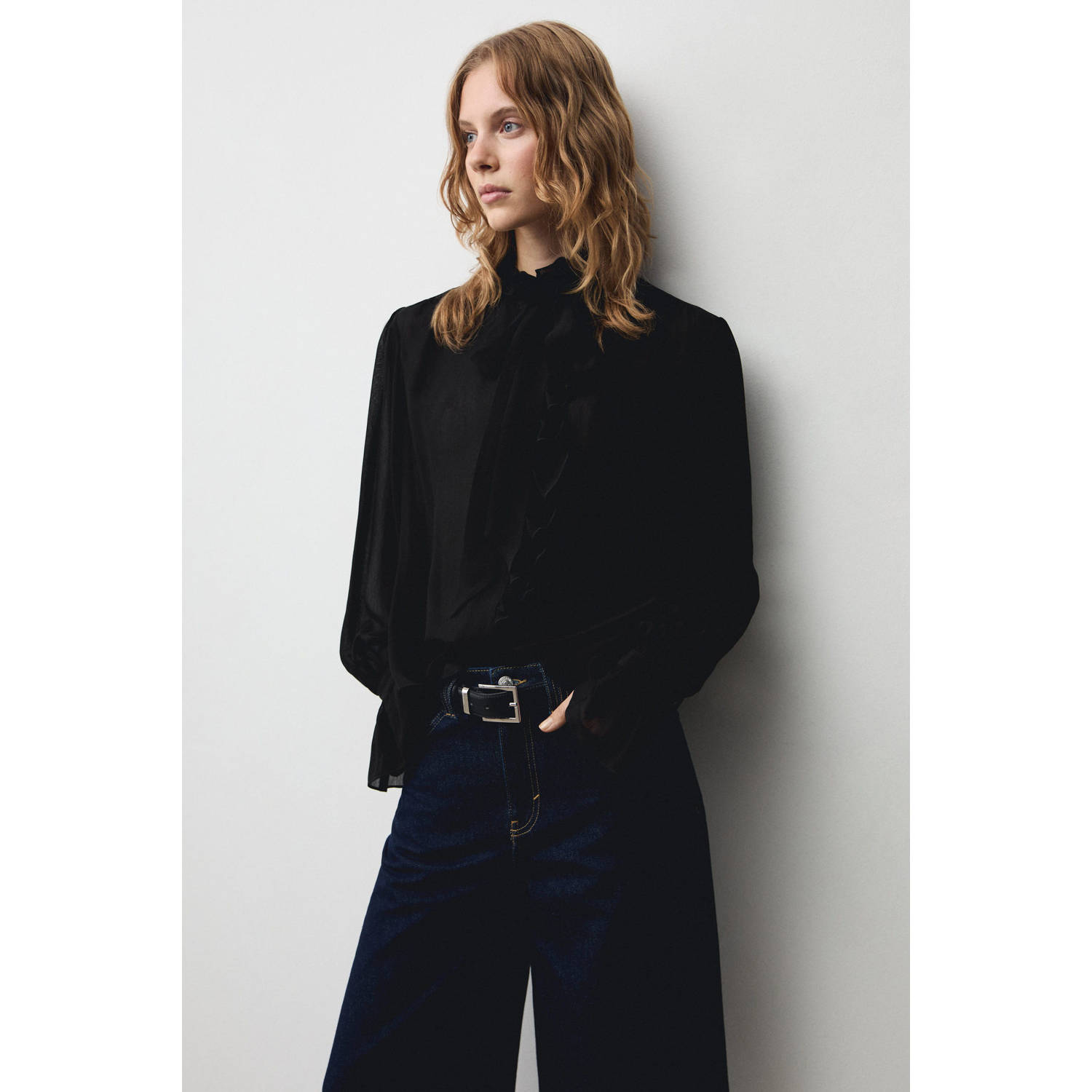 Mango blouse zwart