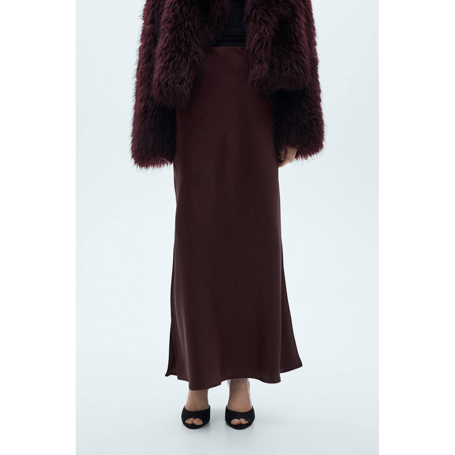 Mango satijnen maxi rok