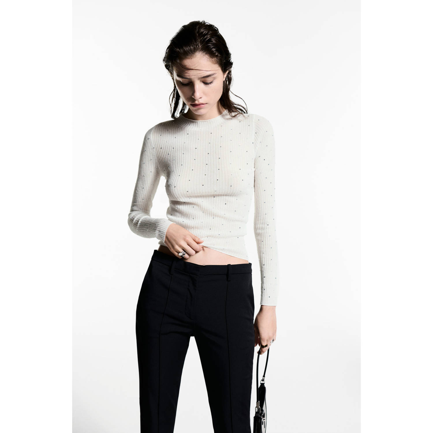 Mango pullover ecru