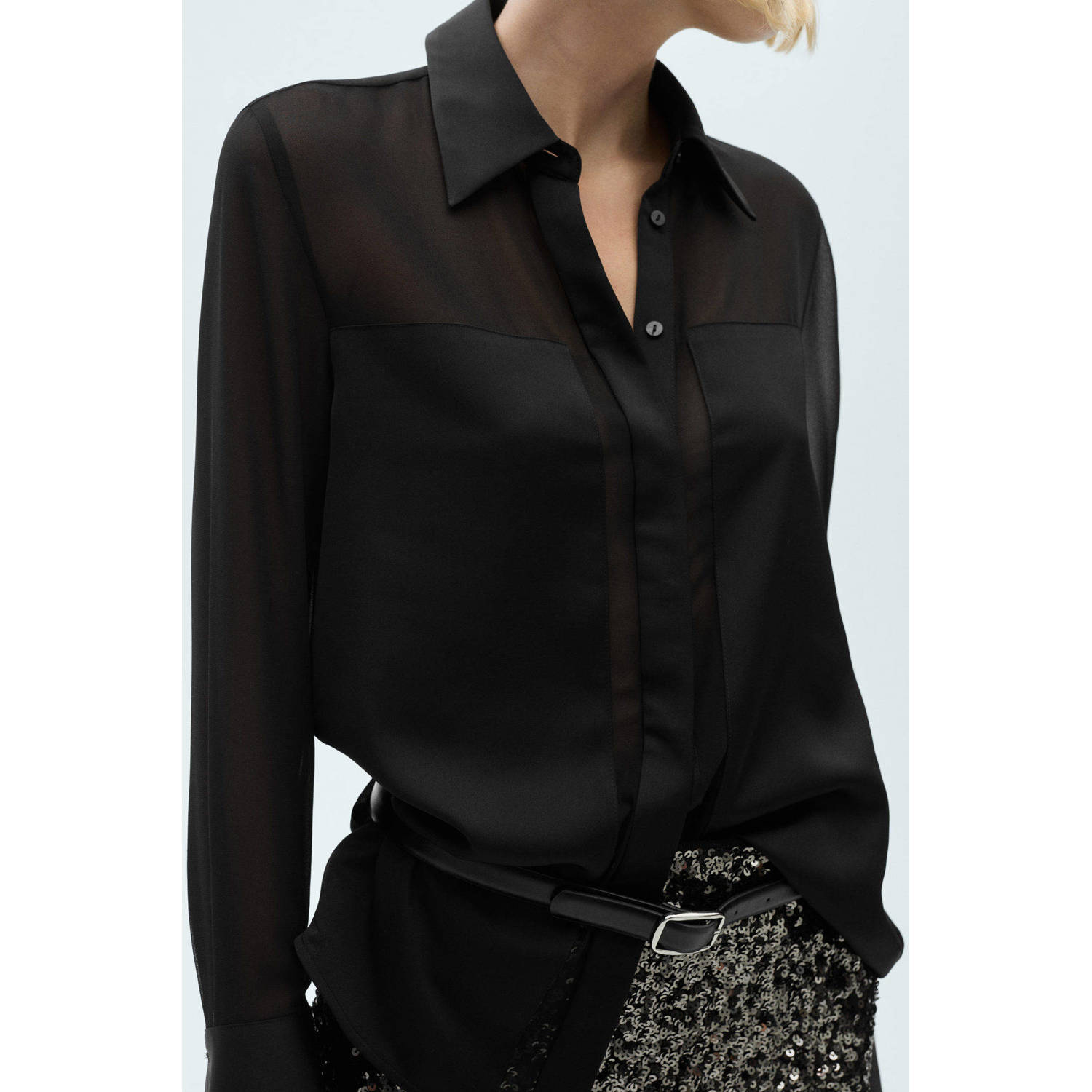 Mango blouse zwart