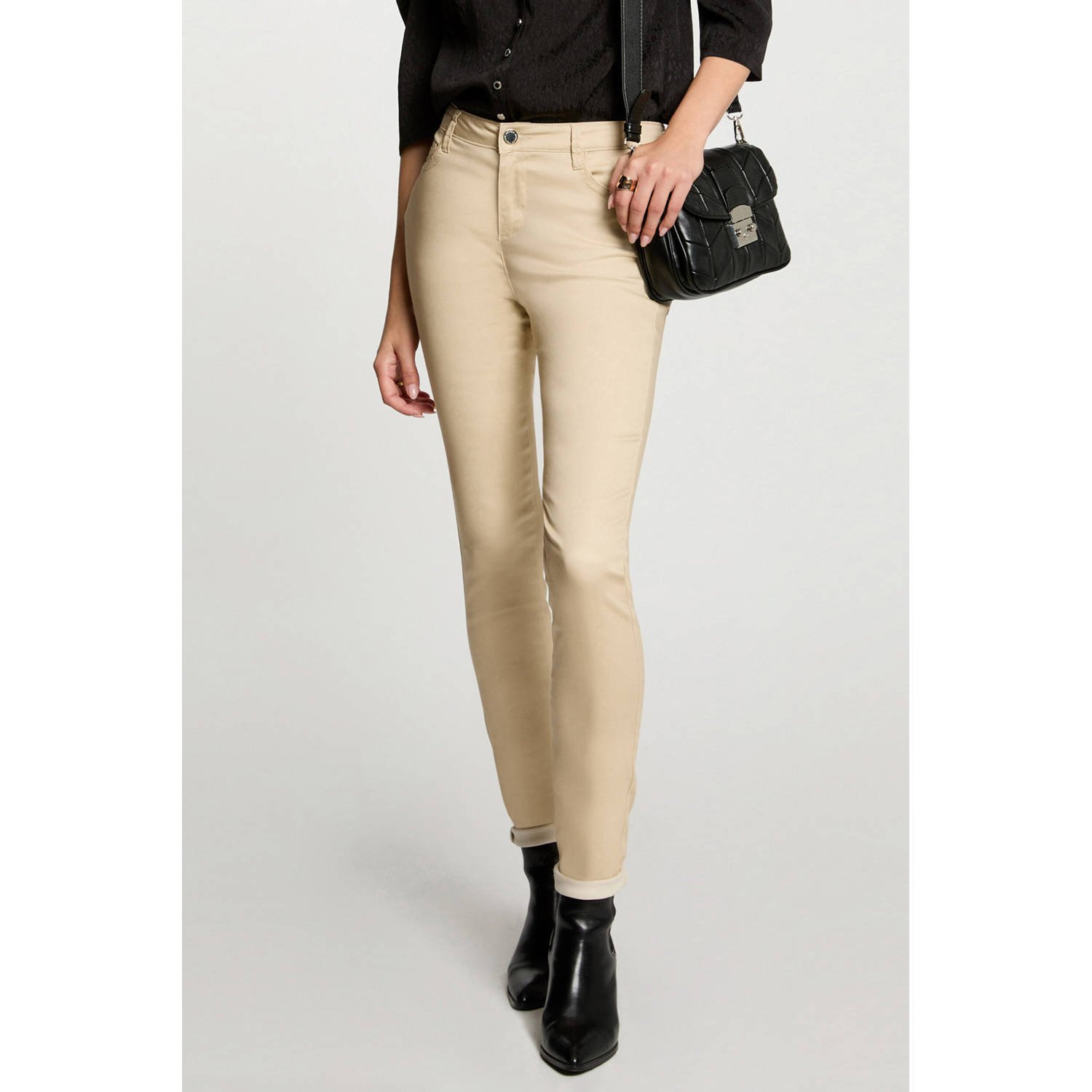 Morgan coated skinny broek