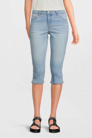 skinny capri blauw