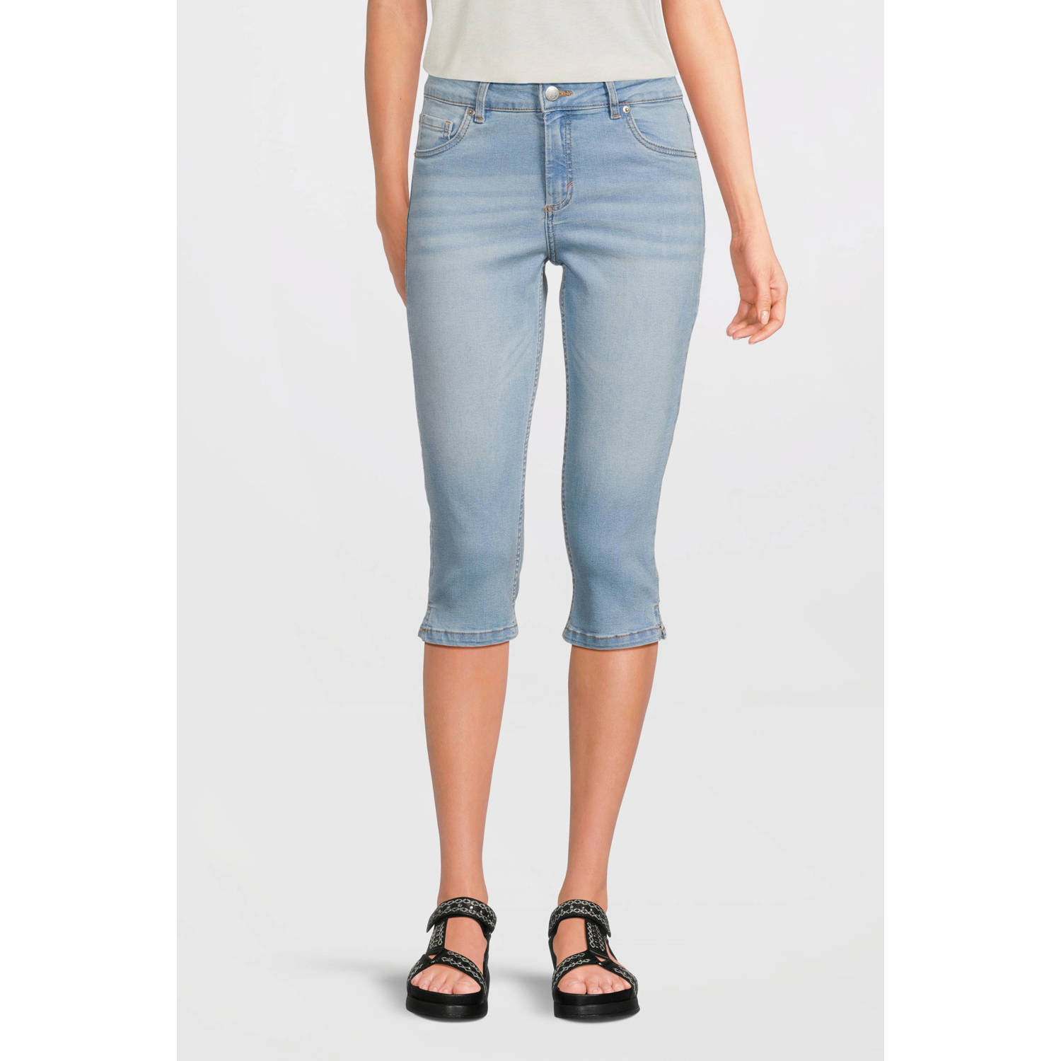 Anytime skinny capri blauw