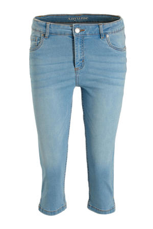 skinny capri blauw