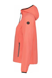 thumbnail: Roze dames Luhta outdoor softshell jack Innola van polyester met effen, lange mouwen, capuchon en ritssluiting