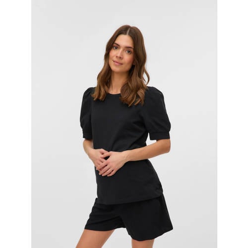 VERO MODA MATERNITY zwangerschapstop met glitters VMMKANVA zwart afbeelding