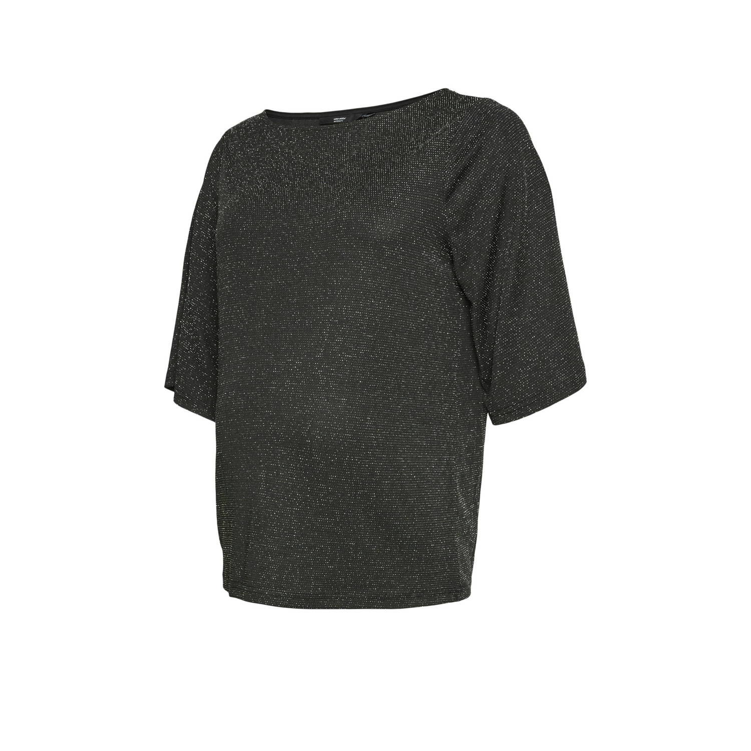 VERO MODA MATERNITY zwangerschapstop met glitters VMMKANVA zwart