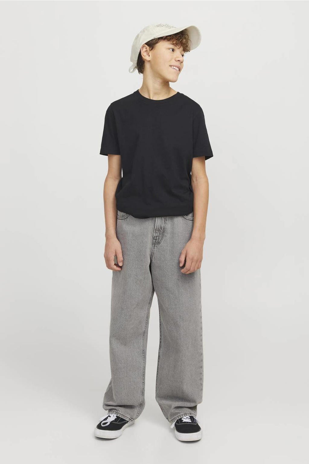 JACK & JONES JUNIOR loose fit jeans JJIALEX JJORIGINAL grey denim