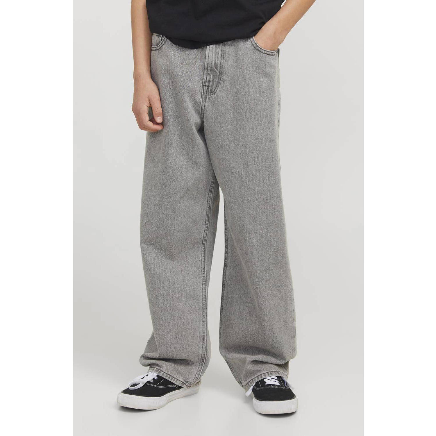 JACK & JONES JUNIOR loose fit jeans JJIALEX JJORIGINAL grey denim