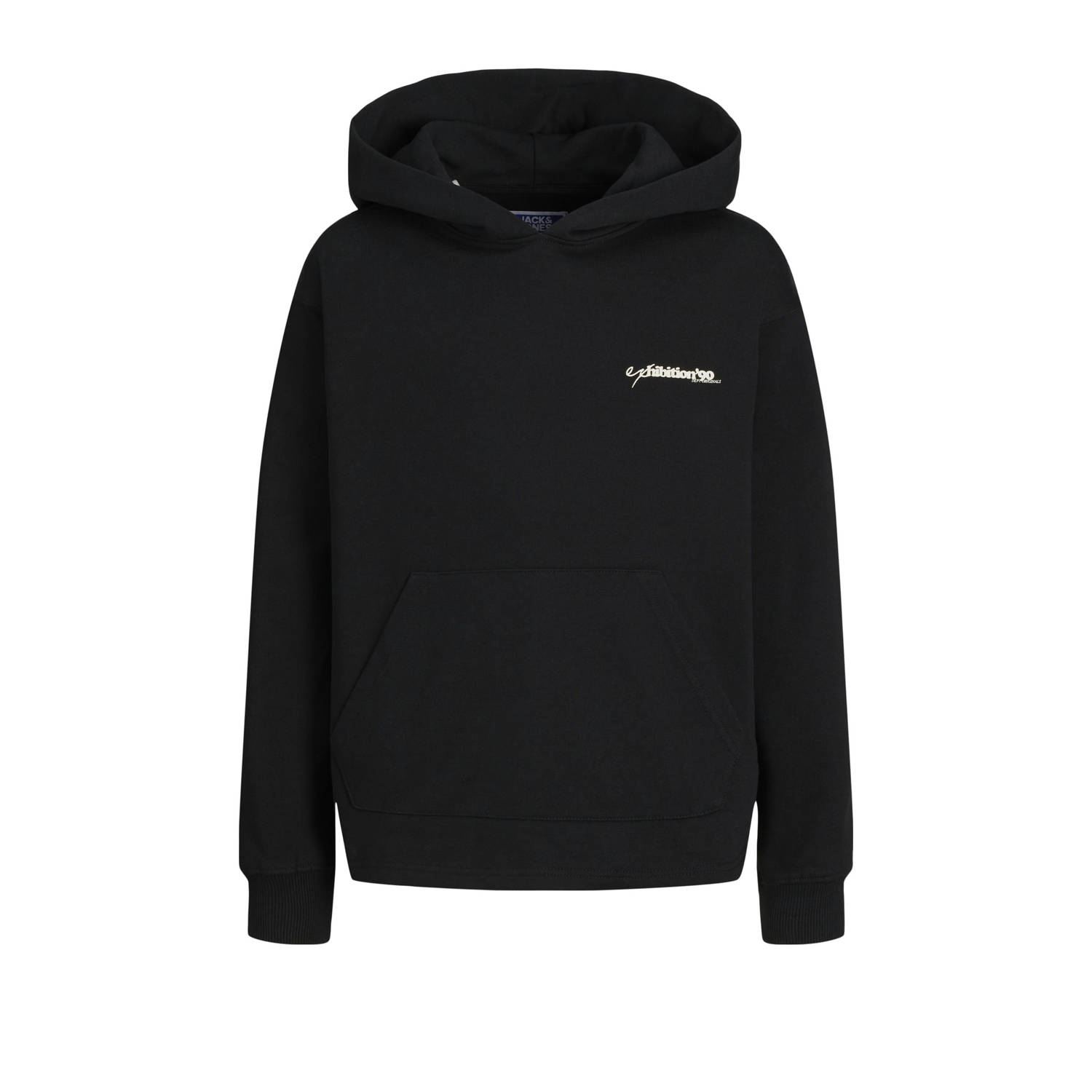 JACK & JONES JUNIOR hoodie JORGREENPOINT met backprint zwart