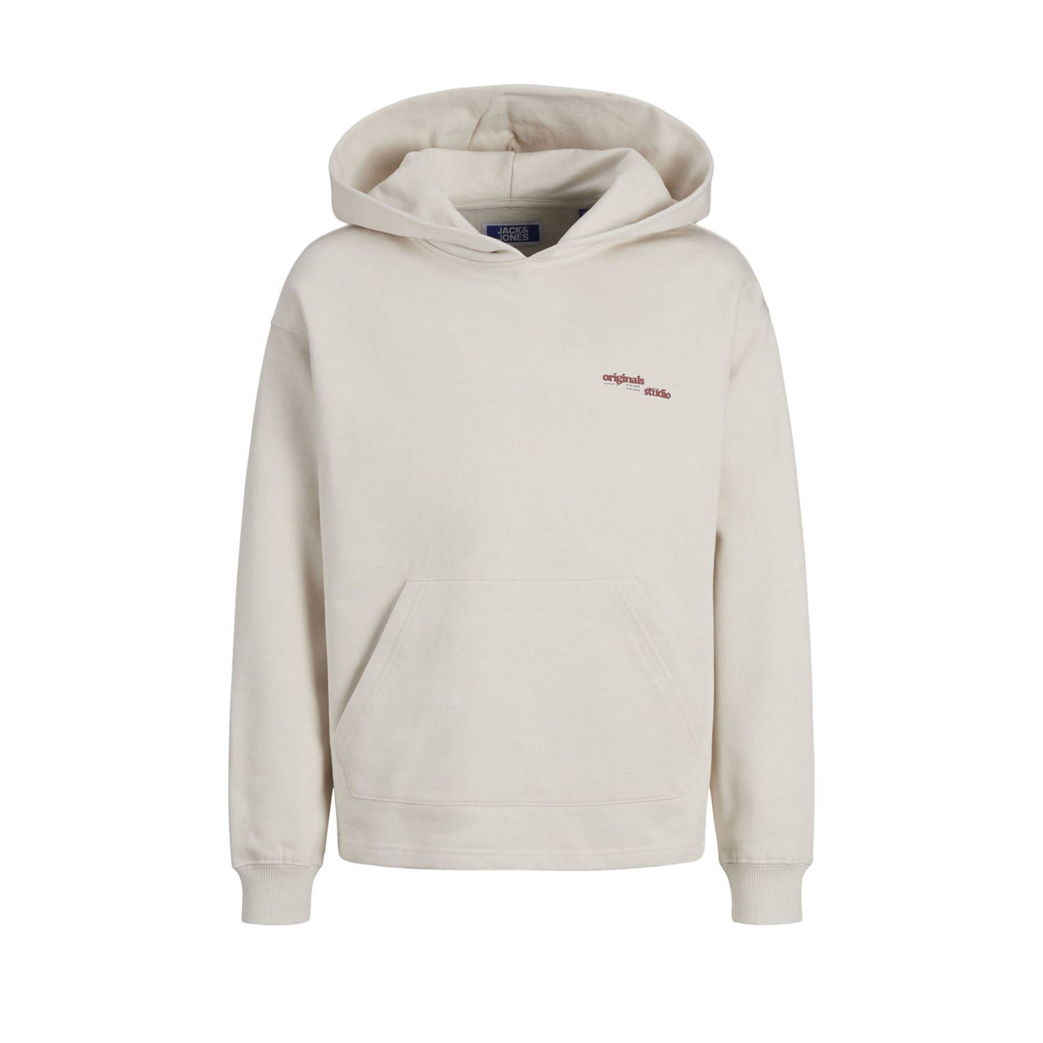 JACK & JONES JUNIOR hoodie JORGREENPOINT met backprint ecru