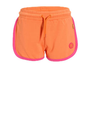 sweatshort oranje/roze