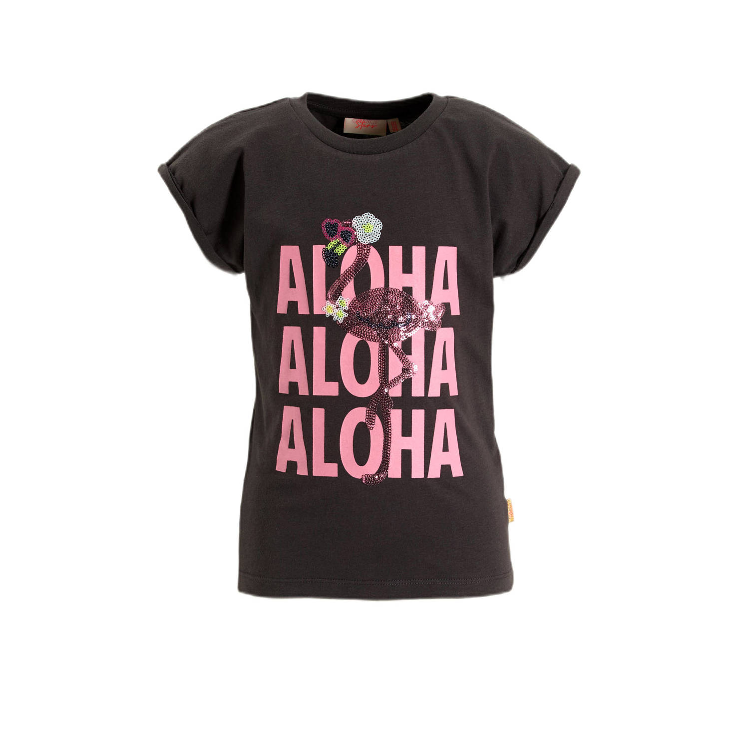Orange Stars T-shirt met printopdruk zwart