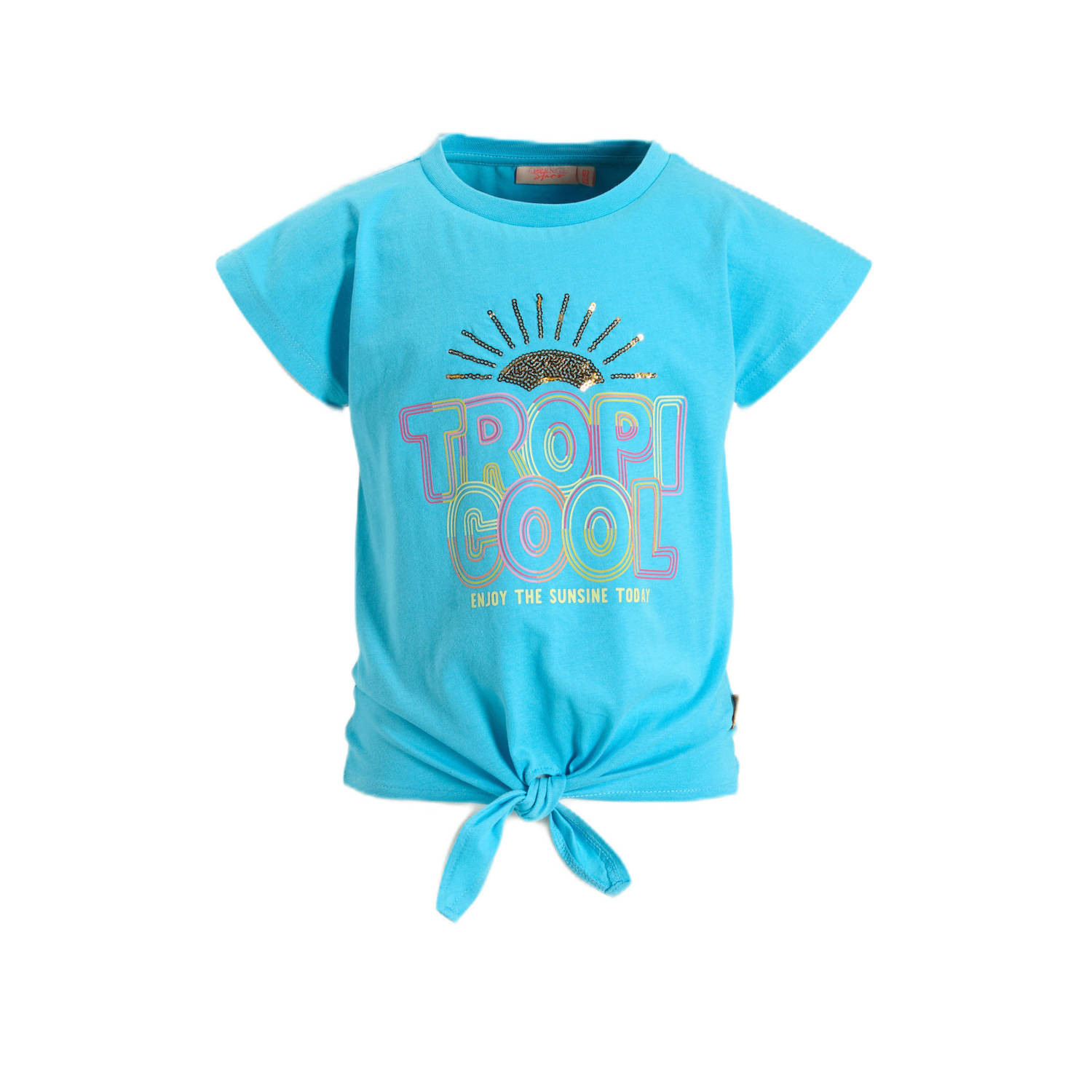 Orange Stars T-shirt met printopdruk turquoise