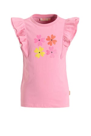 T-shirt met printopdruk roze