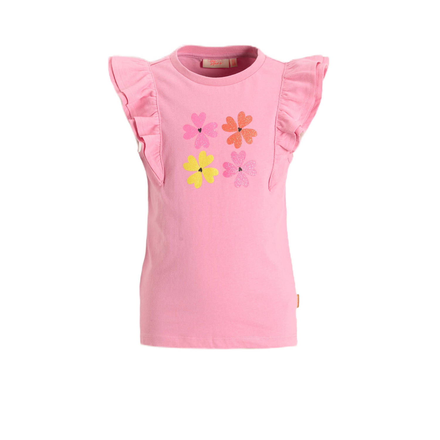 Orange Stars T-shirt met printopdruk roze