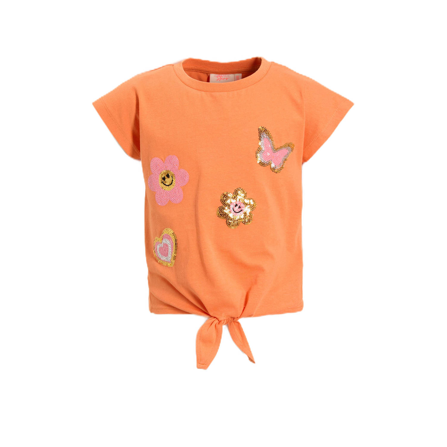 Orange Stars T-shirt met printopdruk oranje