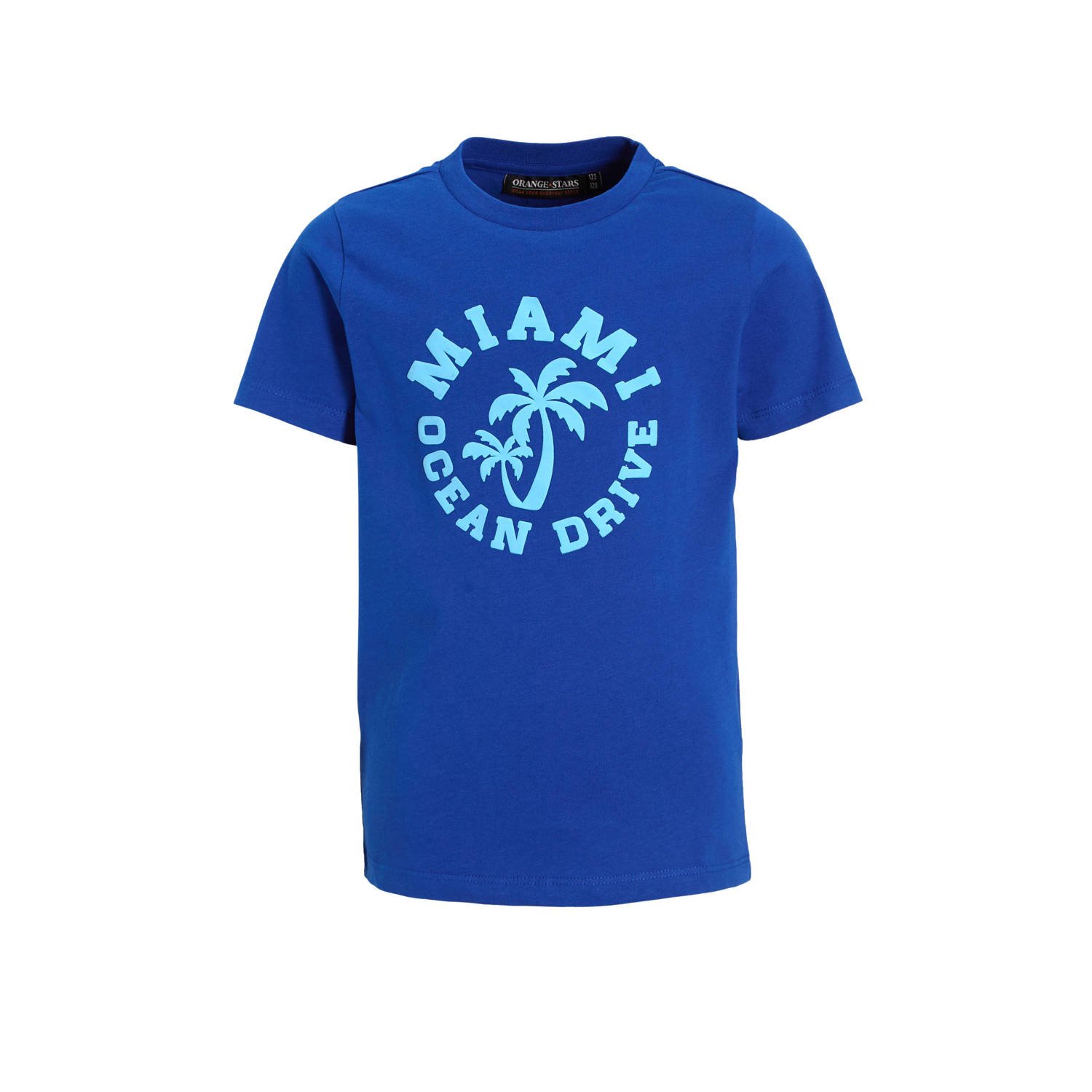 Orange Stars T-shirt met printopdruk donkerblauw