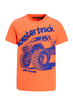 T-shirt met printopdruk oranje