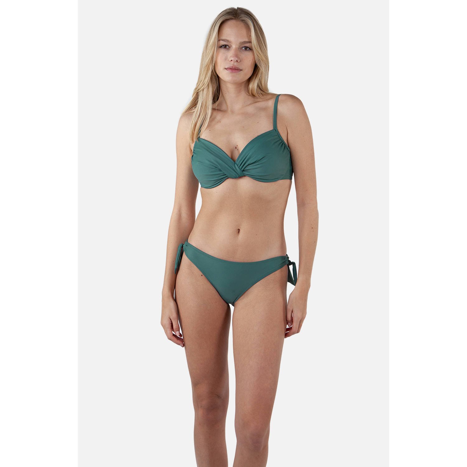 Barts voorgevormde beugel bikinitop Kelli grijsgroen