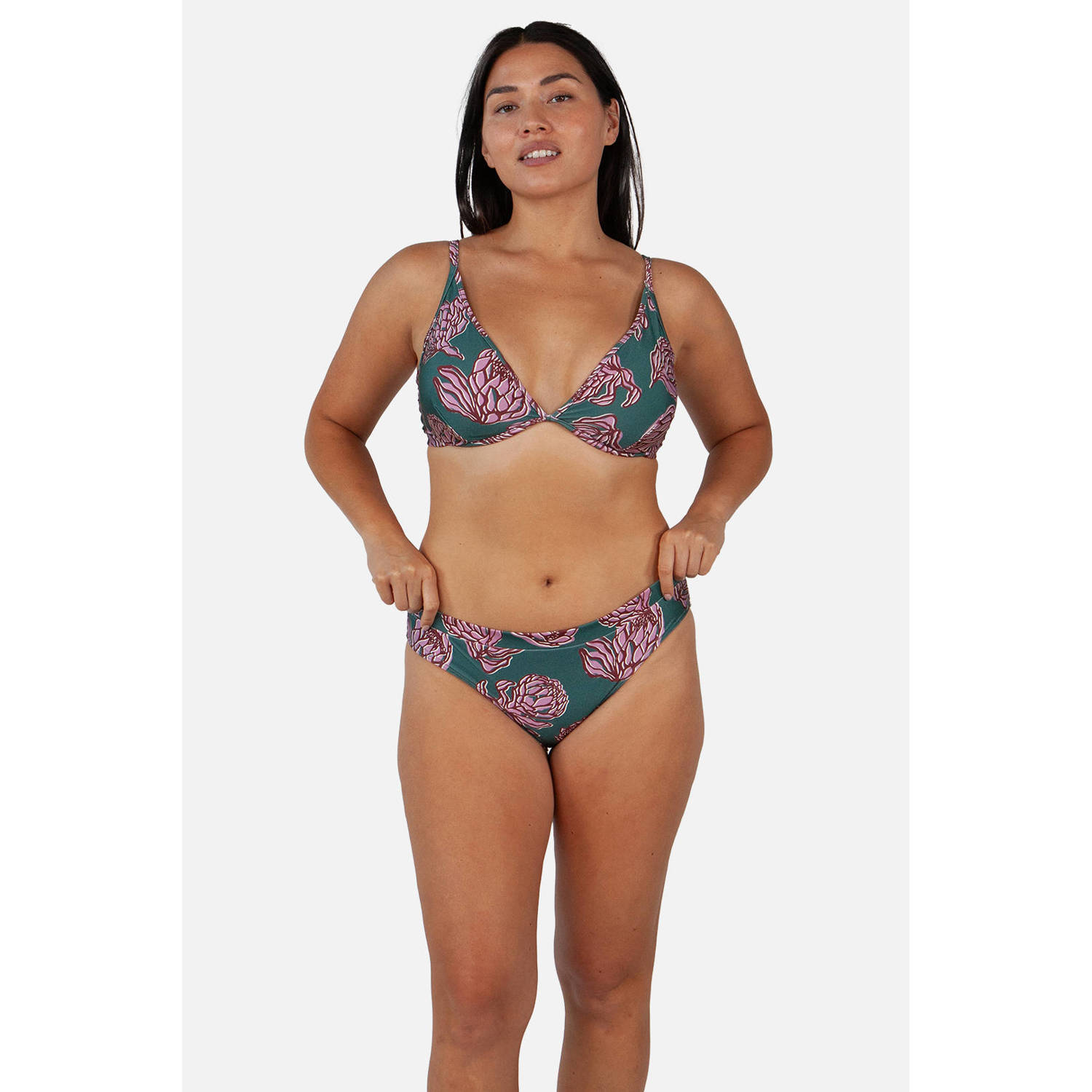 Barts voorgevormde triangel bikinitop Gunja petrol roze
