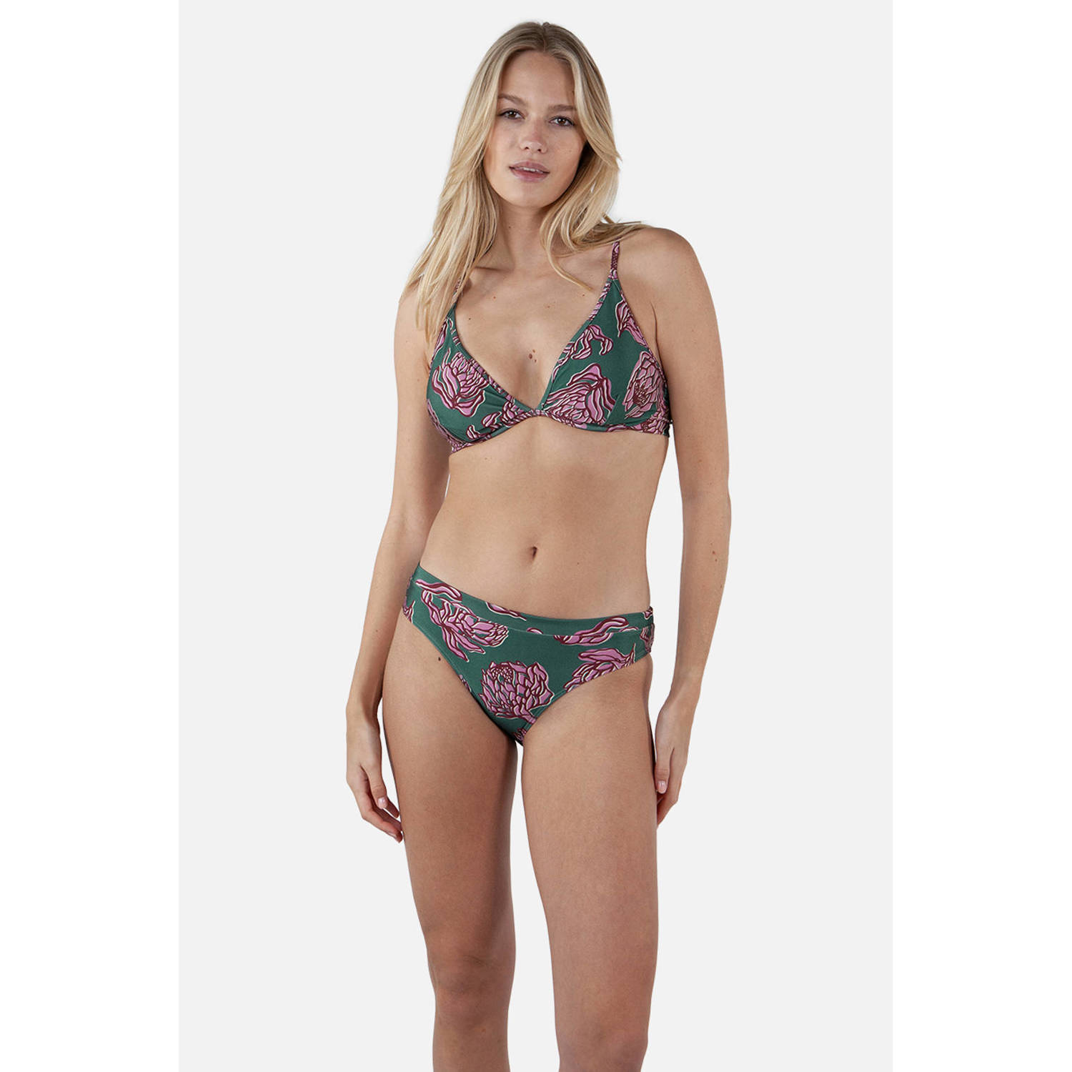Barts voorgevormde triangel bikinitop Gunja petrol roze