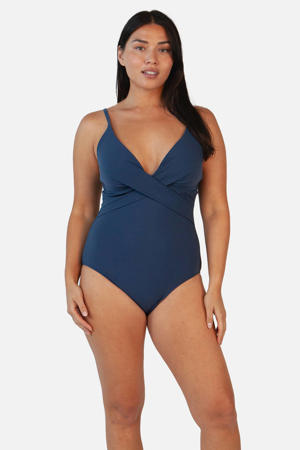 corrigerend badpak Solid donkerblauw