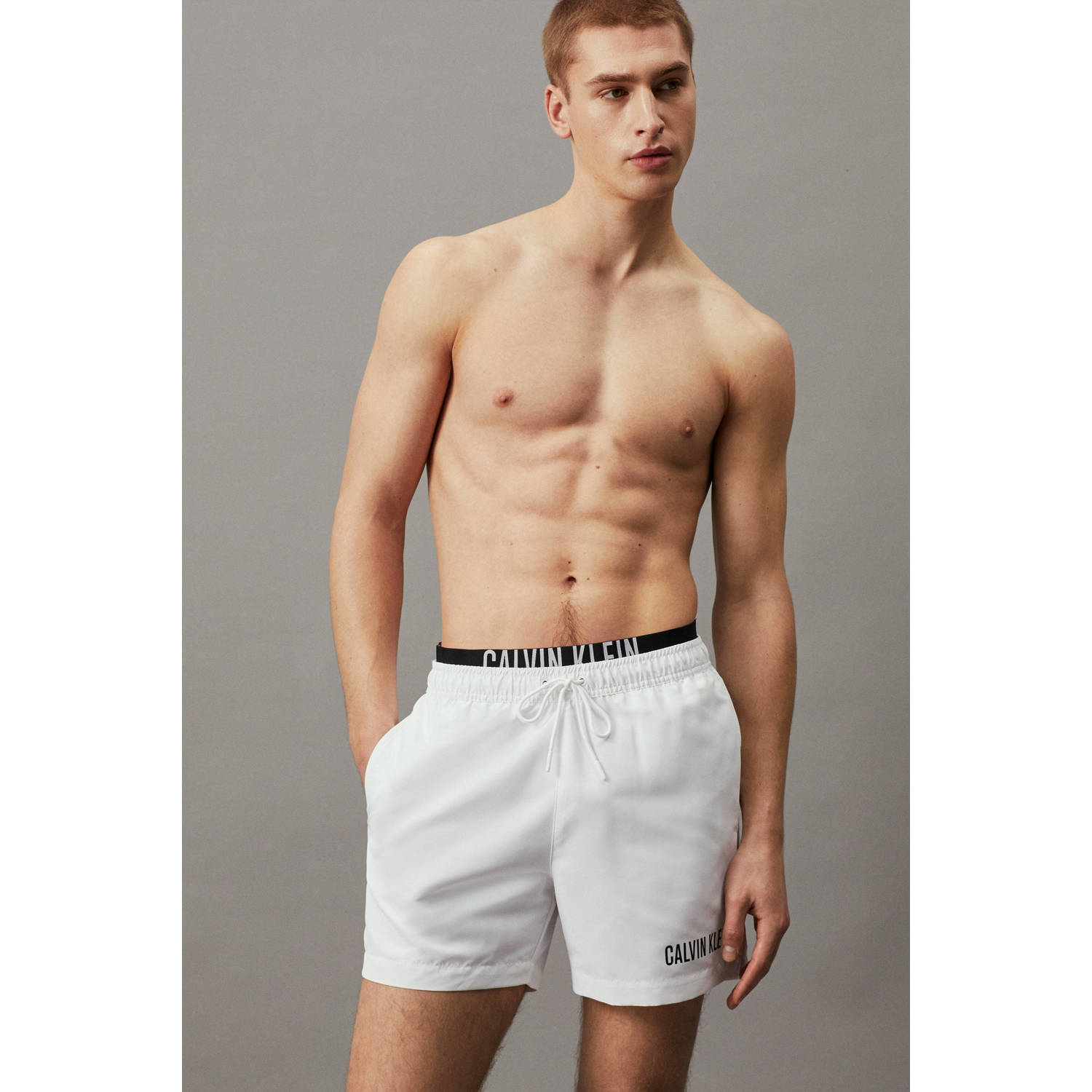 Calvin Klein Underwear Regular fit korte zwembroek met labelprint