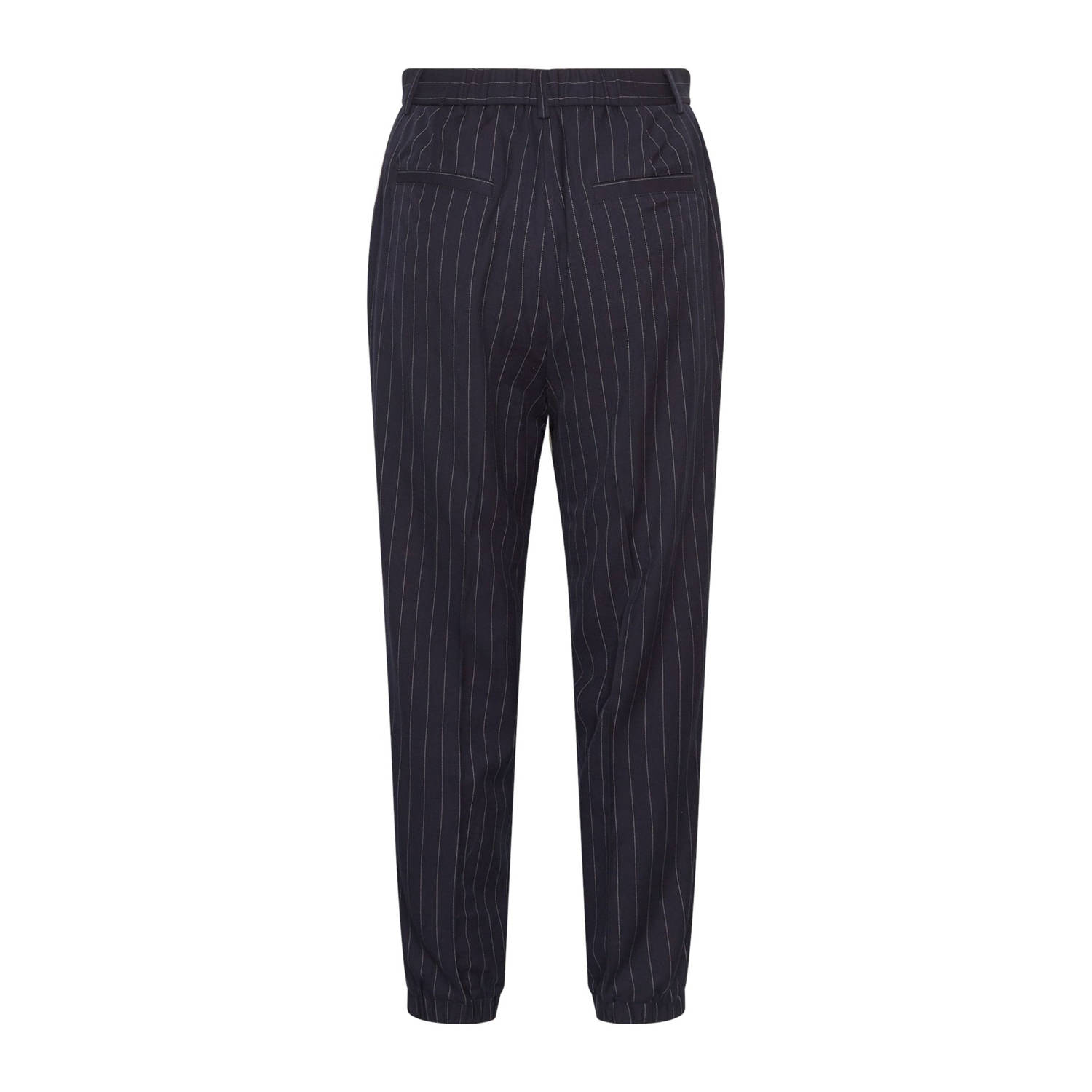 MSCH Copenhagen slim fit broek met krijtstreep donkerblauw