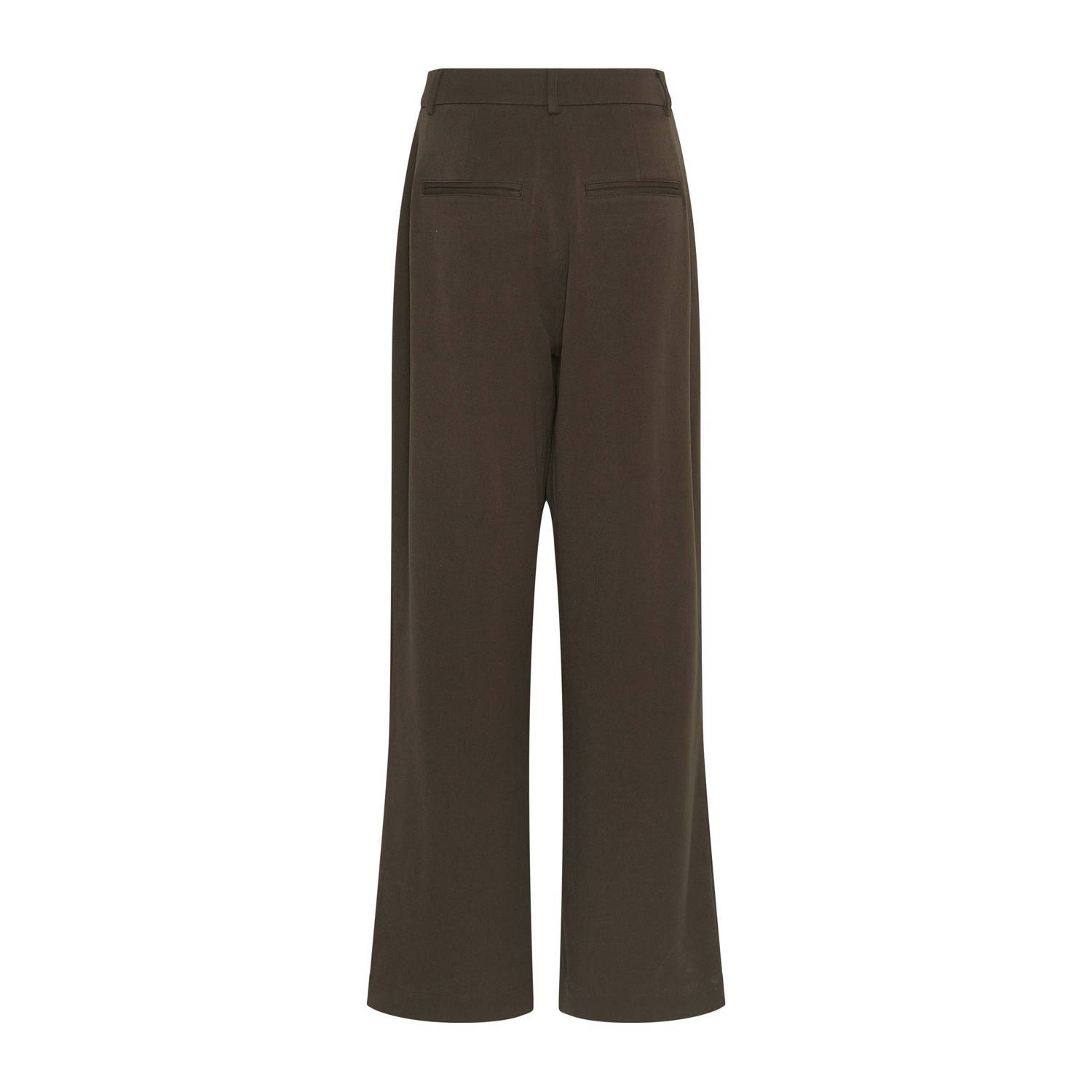 MSCH Copenhagen high waist wide leg broek kaki
