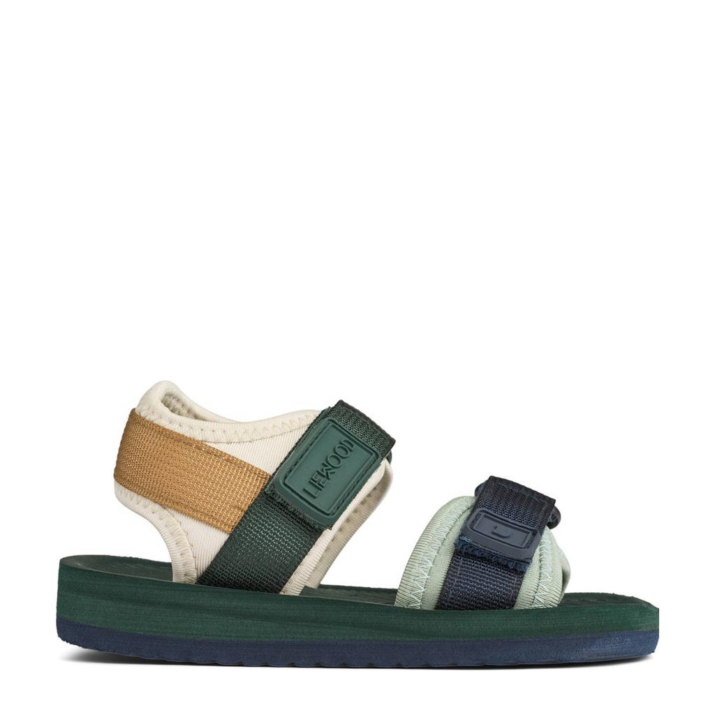 Groene jongens Liewood sandalen van 85% spandex en 15% polyester met klittenband