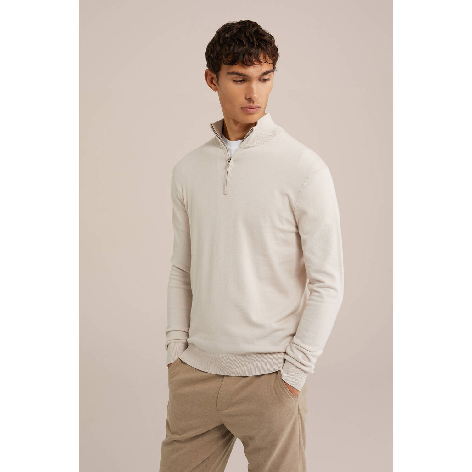 WE Fashion WE Fundamentals gebreide trui ecru
