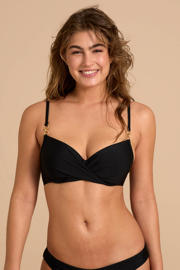 thumbnail: BEACHWAVE voorgevormde beugel bikinitop zwart