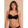 BEACHWAVE voorgevormde beugel bikinitop zwart