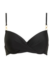 thumbnail: BEACHWAVE voorgevormde beugel bikinitop zwart