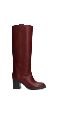 leren hoge laarzen bordeaux