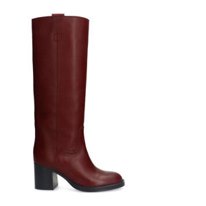 leren hoge laarzen bordeaux