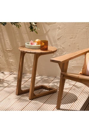 teak bijzettafel Volta  (Ø40 cm)